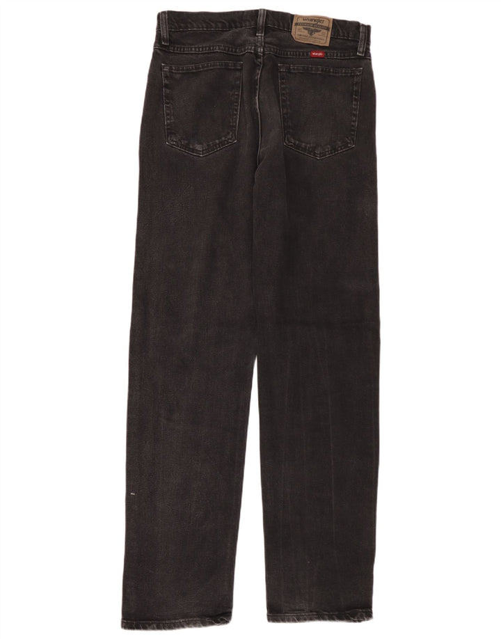 Wrangler Mens Straight Jeans W32 L34 Black Cotton