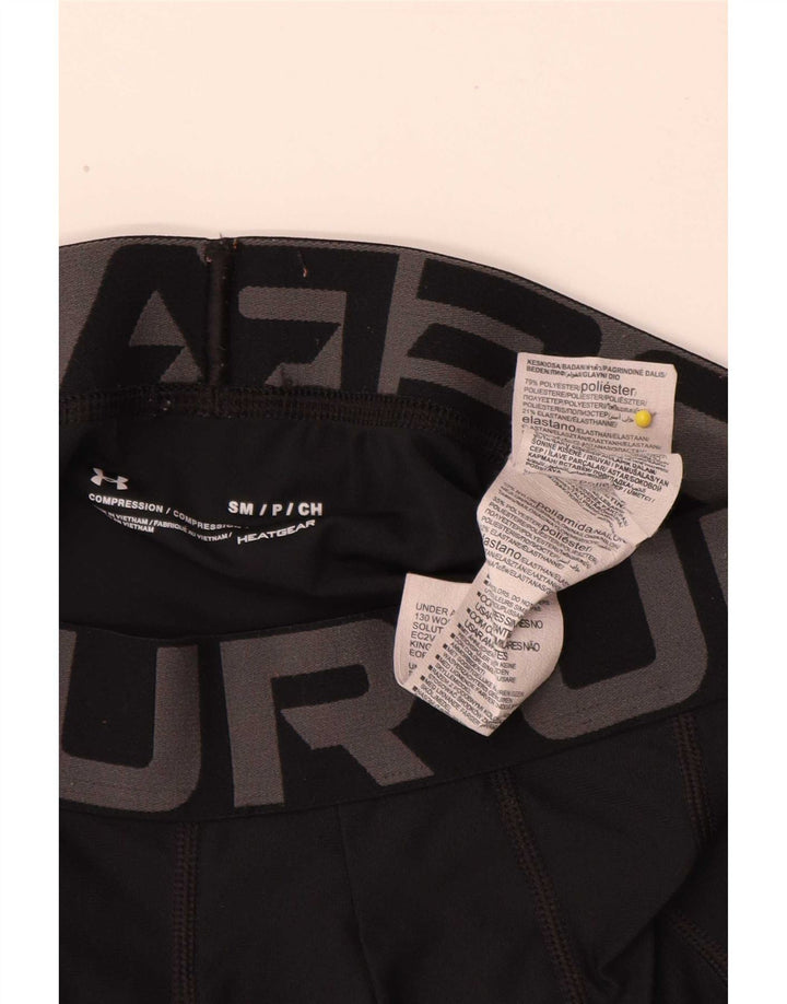 Under Armour Mens Cycling Graphic Sport Shorts Small Black Polyester