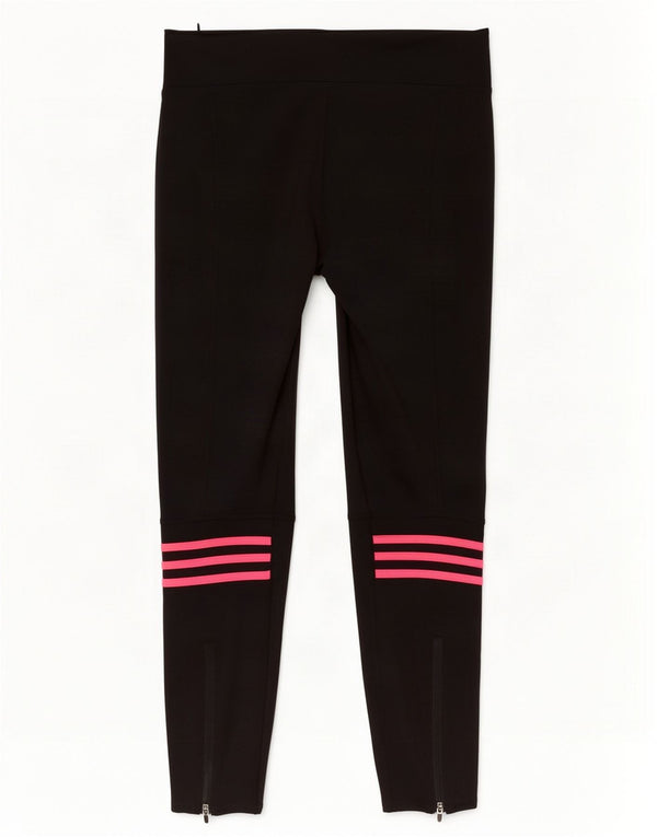 Adidas Womens Crop Leggings UK 12/14 Medium Black Polyester