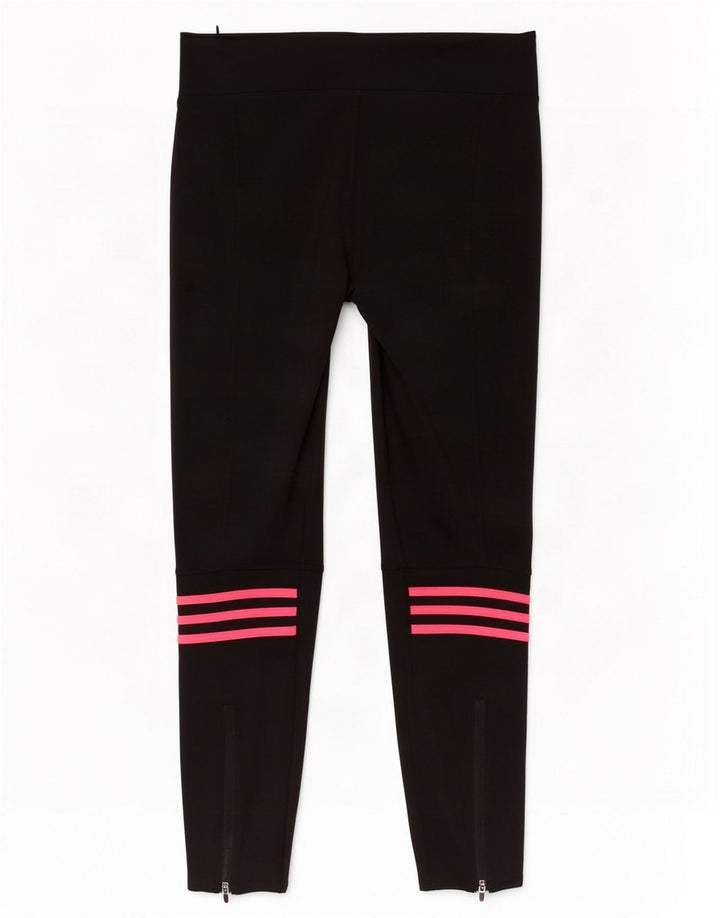 Adidas Womens Crop Leggings UK 12/14 Medium Black Polyester