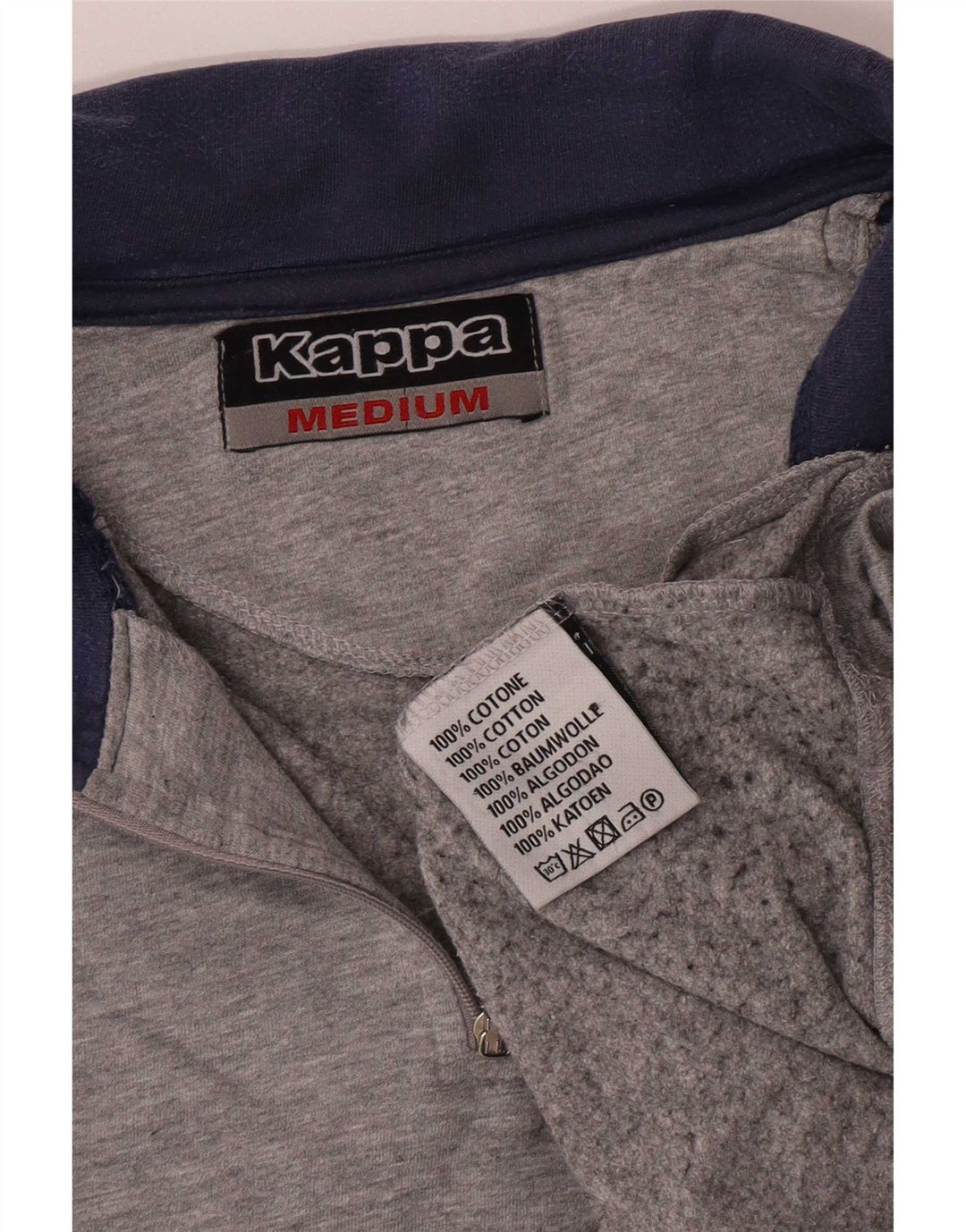 Kappa Womens Graphic Sweatshirt Jumper UK 14 Medium Grey Colourblock