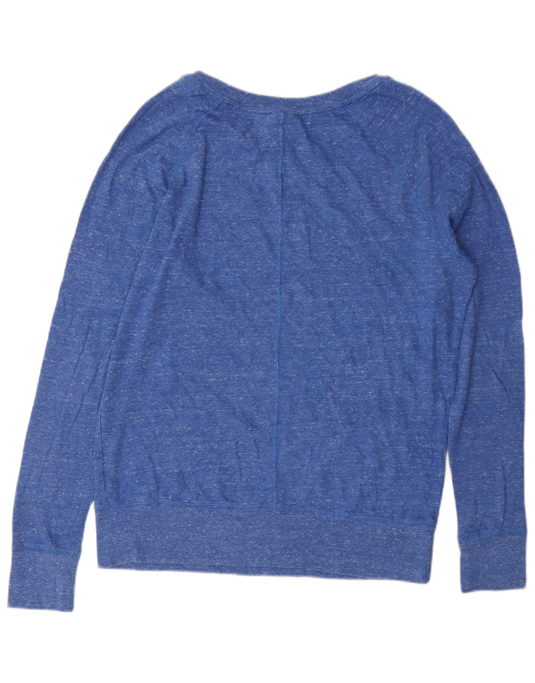 Nike Womens Sweatshirt Jumper UK 14 Medium Blue Flecked Cotton
