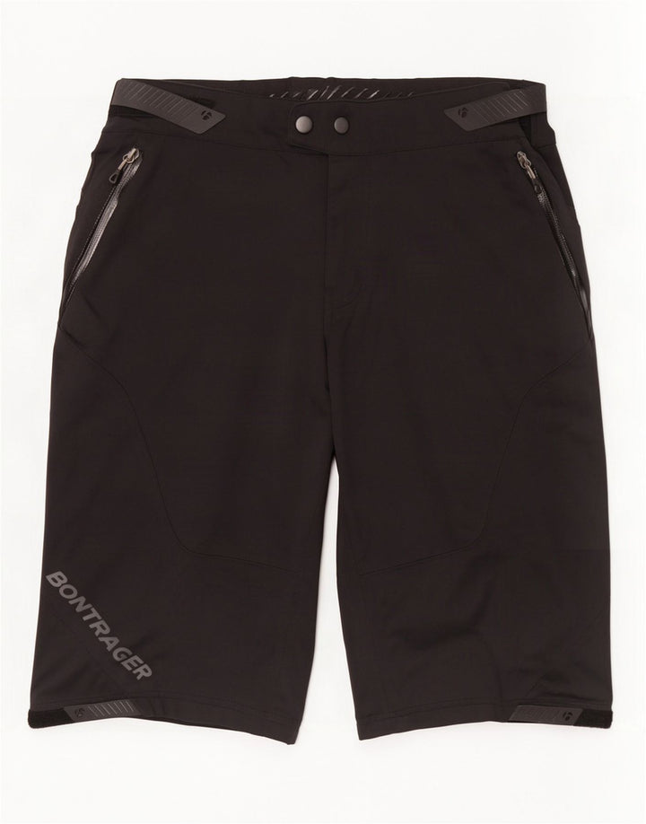 Herre grafiske Vandre Cargo Shorts W32 Medium Sort Polyester