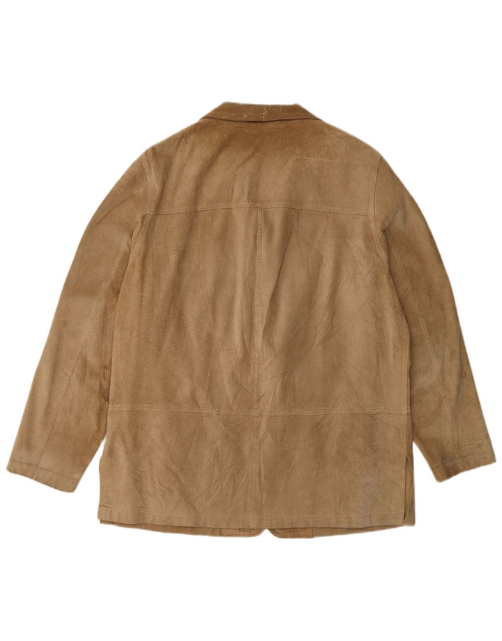 Chaqueta de ante vintage para mujer IT 42 Cuero beige medio