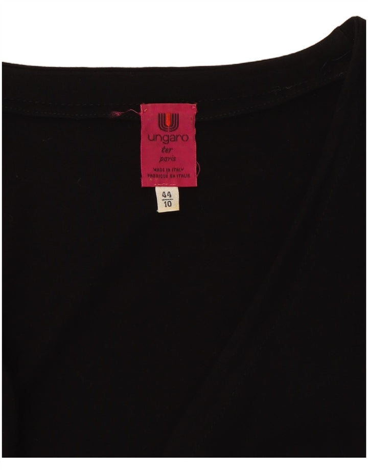 Ungaro Womens Bodycon Dress UK 10 Small  Black