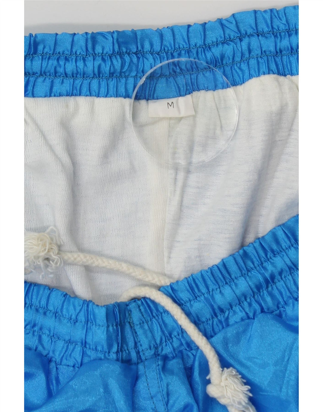 Vintage Mens Tracksuit Trousers Joggers Medium  Blue Colourblock Polyamide