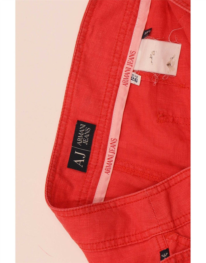 Armani Womens Cargo Shorts W26 Small Red