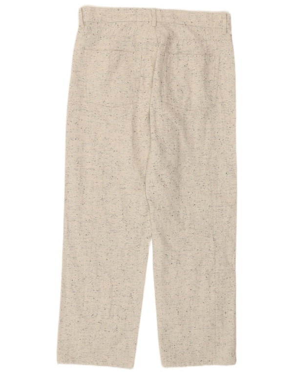 Pantalones chinos rectos para mujer Cos W30 L26 Algodón moteado beige