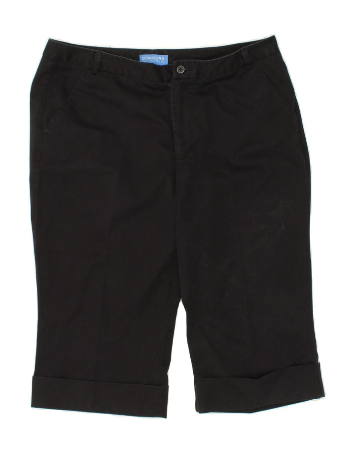 DOCKERS Womens Bermuda Shorts W34 Large  Black Vintage Dockers and Second-Hand Dockers from Messina Hembry 
