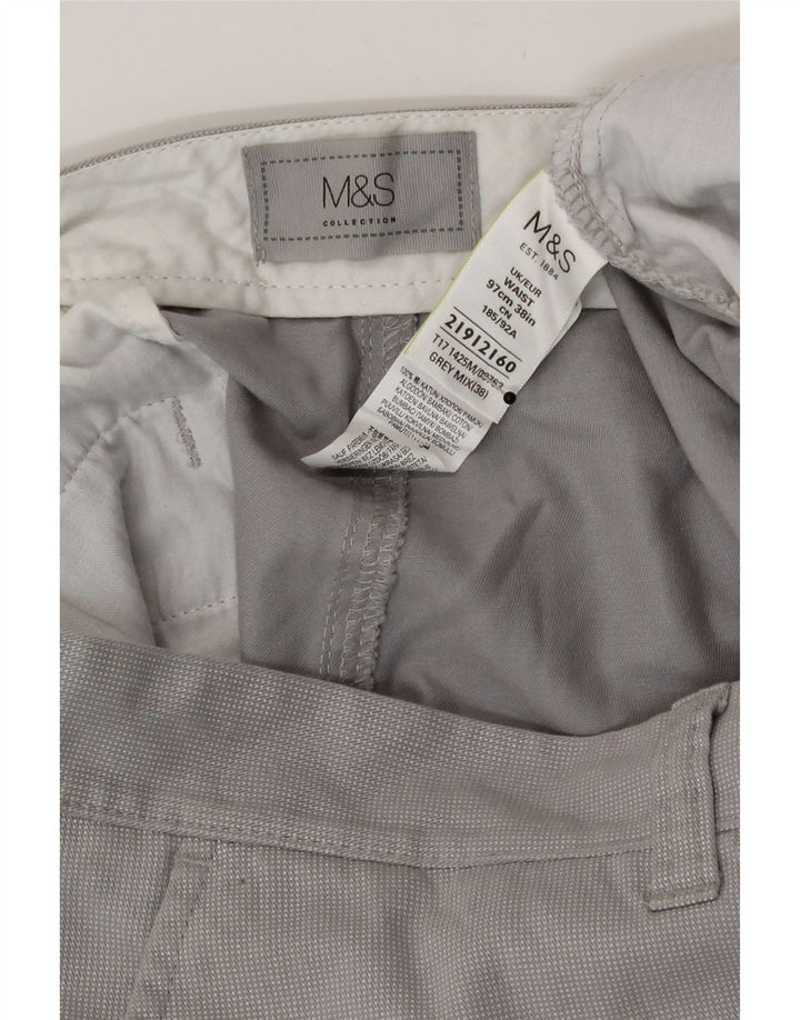 Marks & Spencer Short Chino Homme W38 XL Gris Coton
