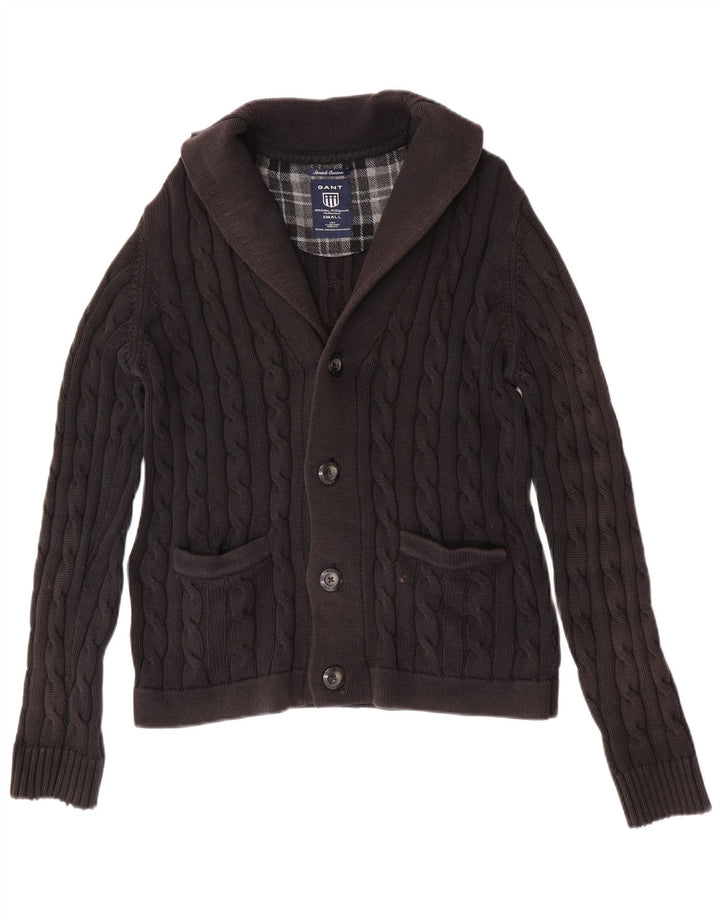 Gant Mens Cardigan Sweater Small Black Cotton