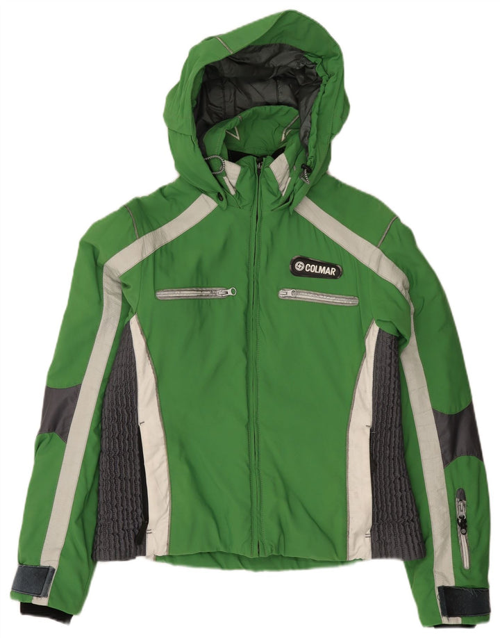 Giacca da sci con cappuccio da donna Colmar IT 46 Large Green Colourblock