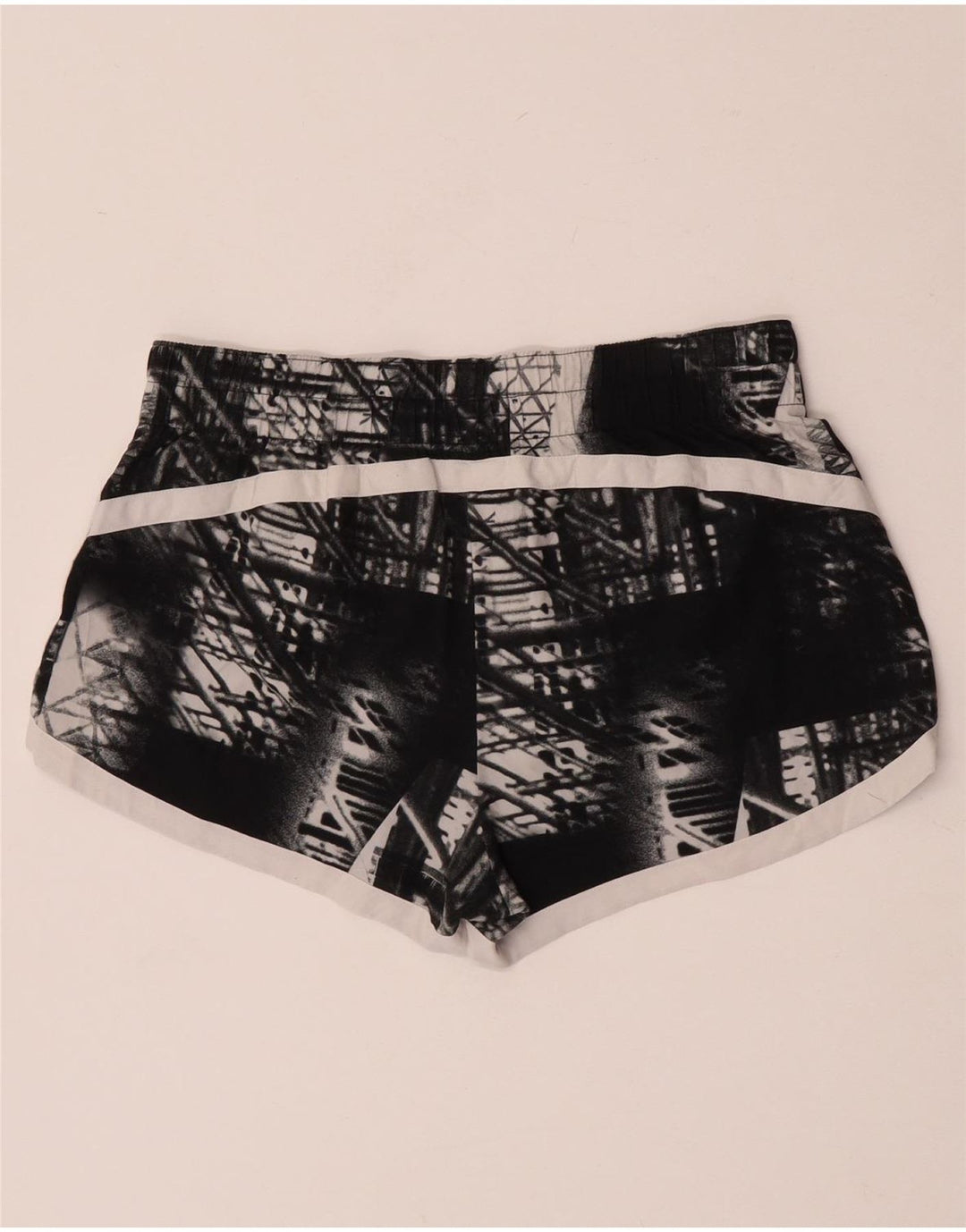 Gap Womens Sport Shorts UK 14 Medium Black Geometric Polyester