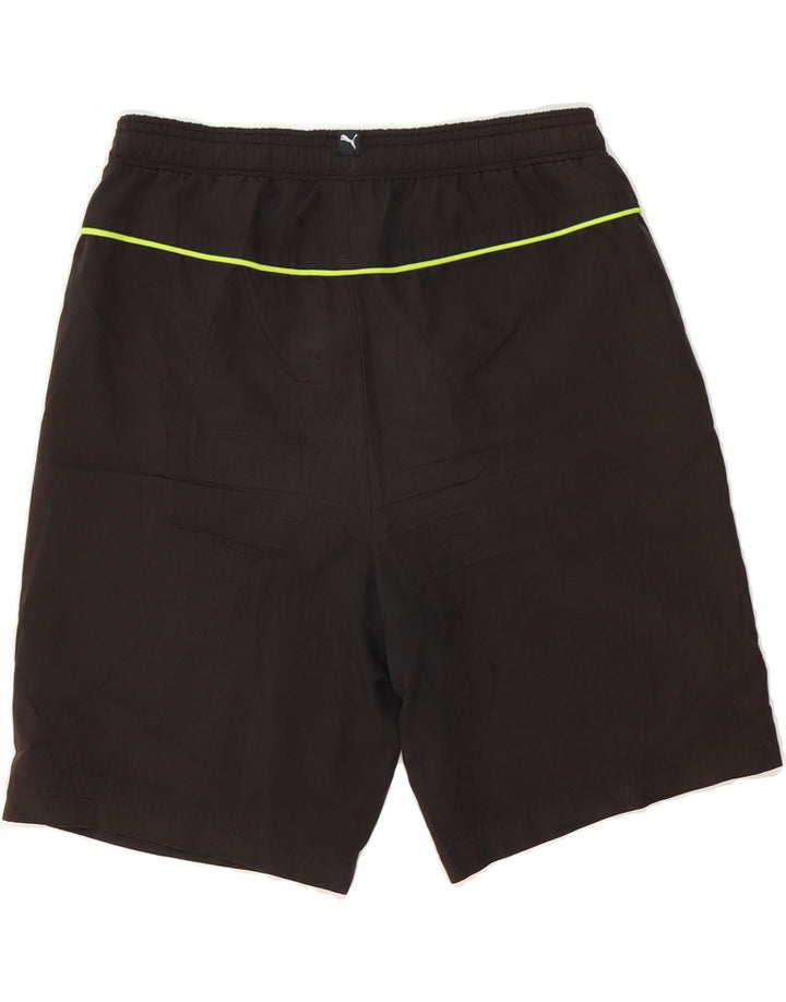 PUMA Boys Sport Shorts 13-14 Years Brown Polyester Vintage Puma and Second-Hand Puma from Messina Hembry 