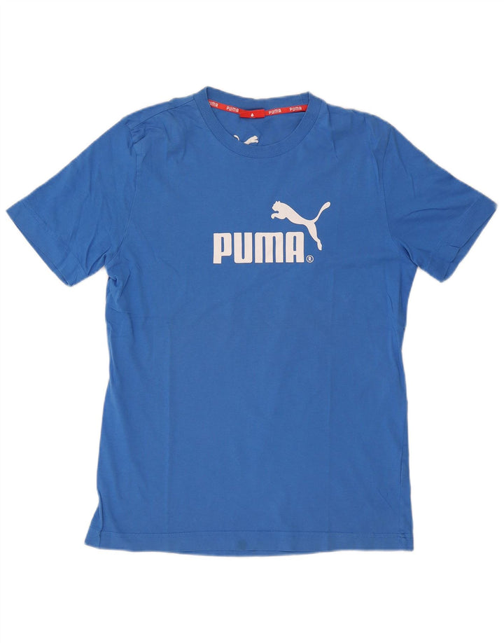 Męski T-shirt z grafiką Puma, średni niebieski