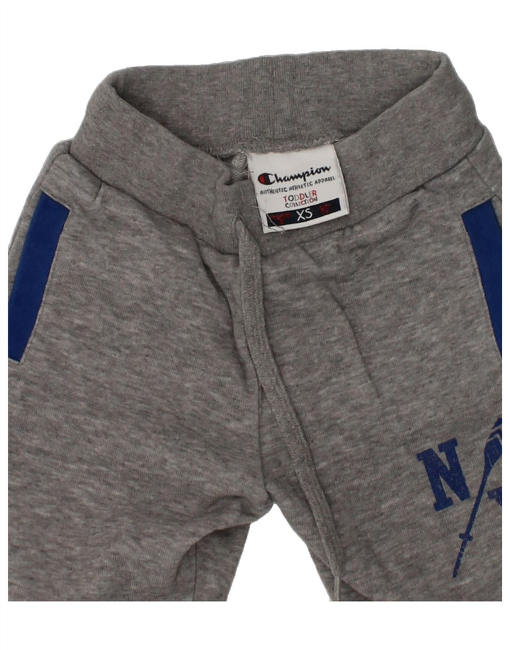 CHAMPION Baby Boys Joggers Tracksuit Trousers 6-9 Months XS Grey Cotton | Vintage Champion | Thrift | Second-Hand Champion | Used Clothing | Messina Hembry 