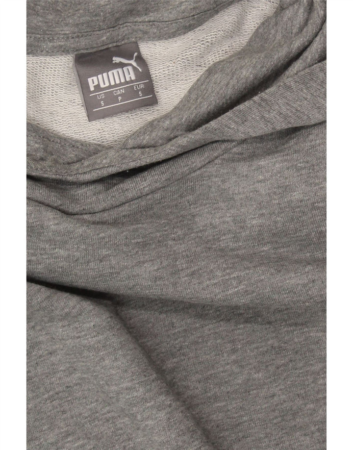 PUMA Mens Hoodie Jumper Small Grey Cotton Vintage Puma and Second-Hand Puma from Messina Hembry 