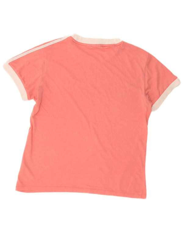 Maglietta oversize da donna Adidas UK 6 XS in cotone color block rosa