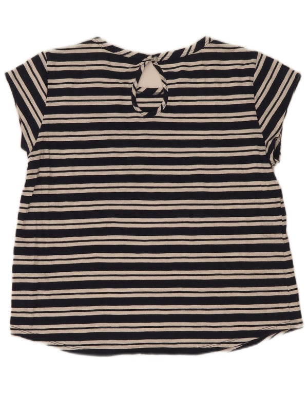 T-shirt da donna Nautica Top UK 14 cotone a righe blu navy medio