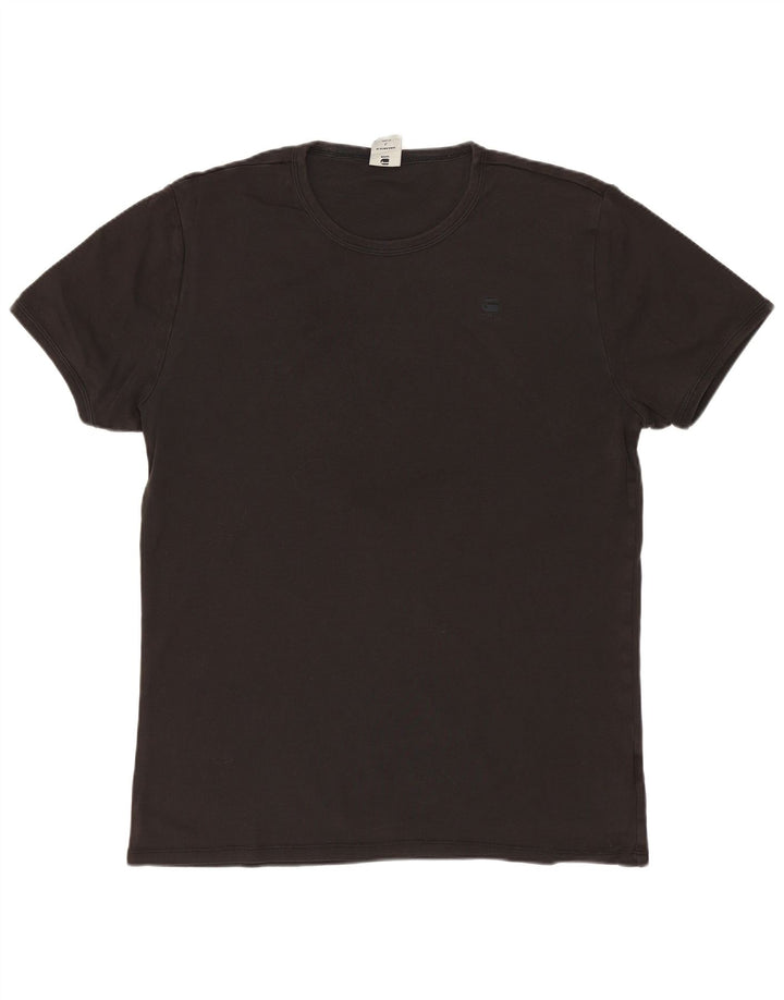G-STAR Mens T-Shirt Top Large Grey Cotton
