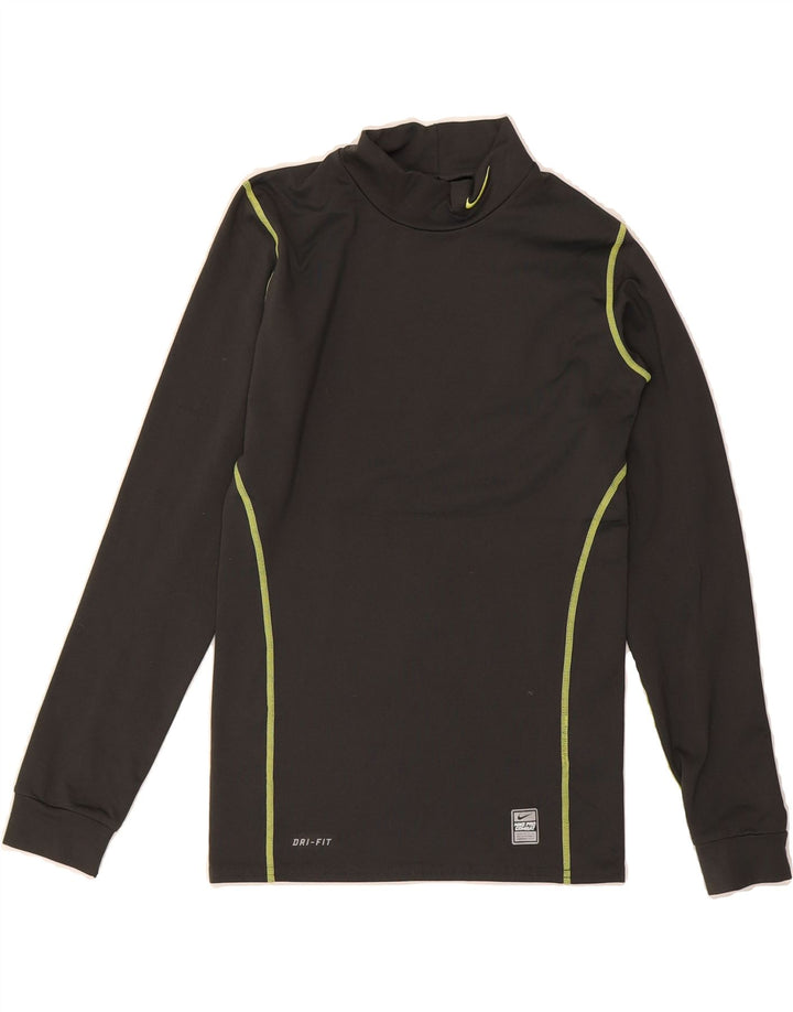 NIKE Boys Top Long Sleeve 10-11 Years Large Black Polyester Vintage Nike and Second-Hand Nike from Messina Hembry 