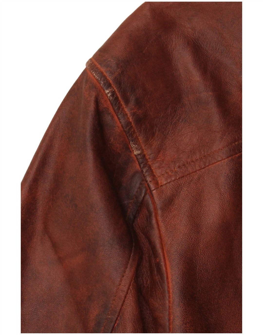 Vintage feminino Reino Unido 18 XL couro marrom