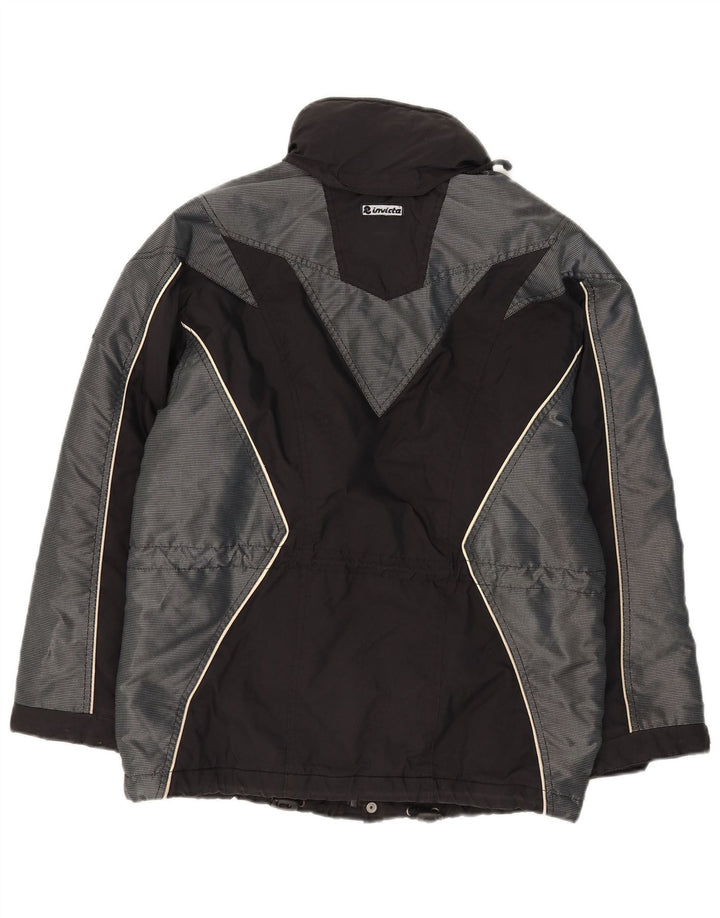 Invicta Womens Graphic Windbreaker Jacket UK 14 Large Black Colourblock