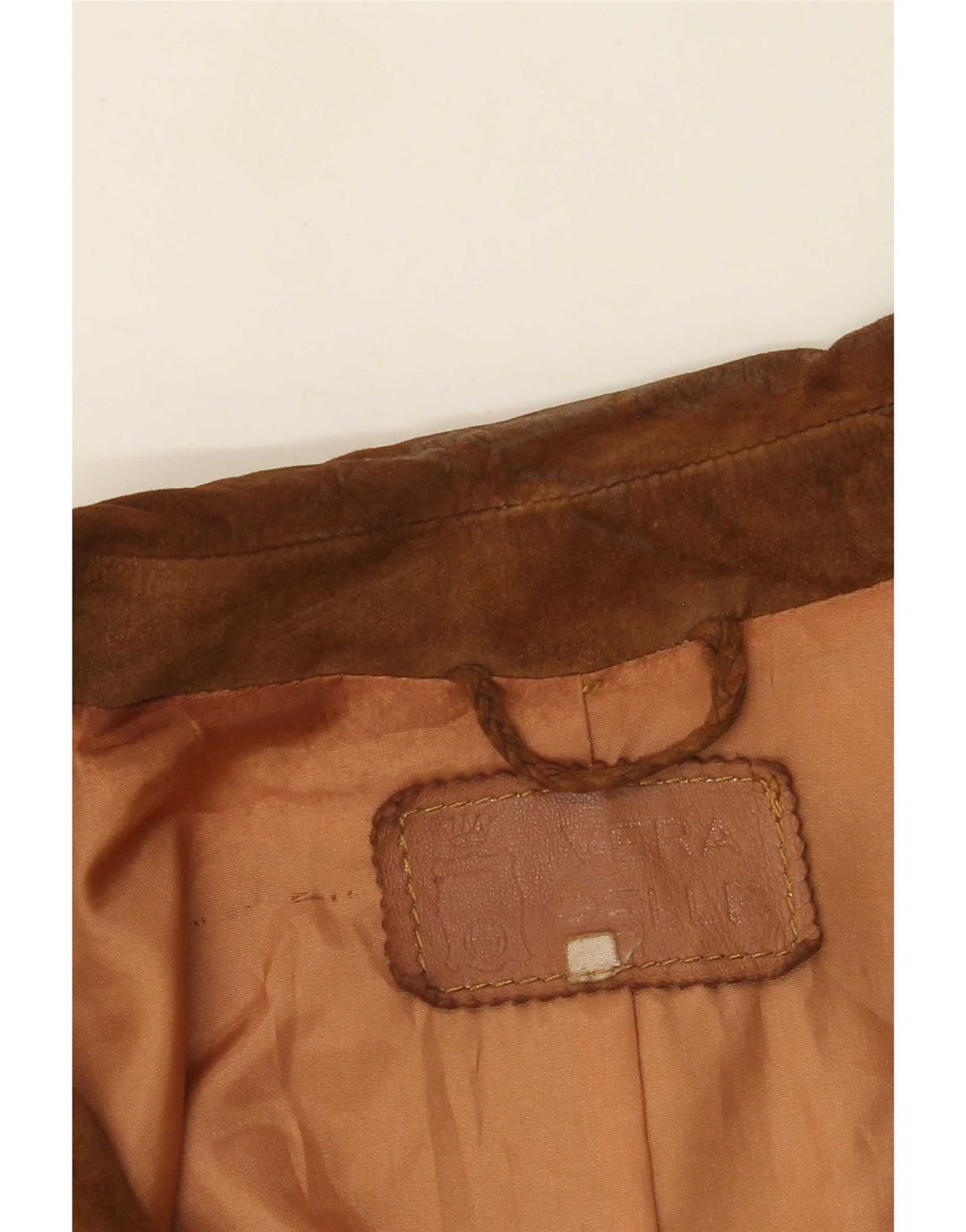 Vintage Womens 2 Button Suede Blazer Jacket UK 12 Medium Beige Leather