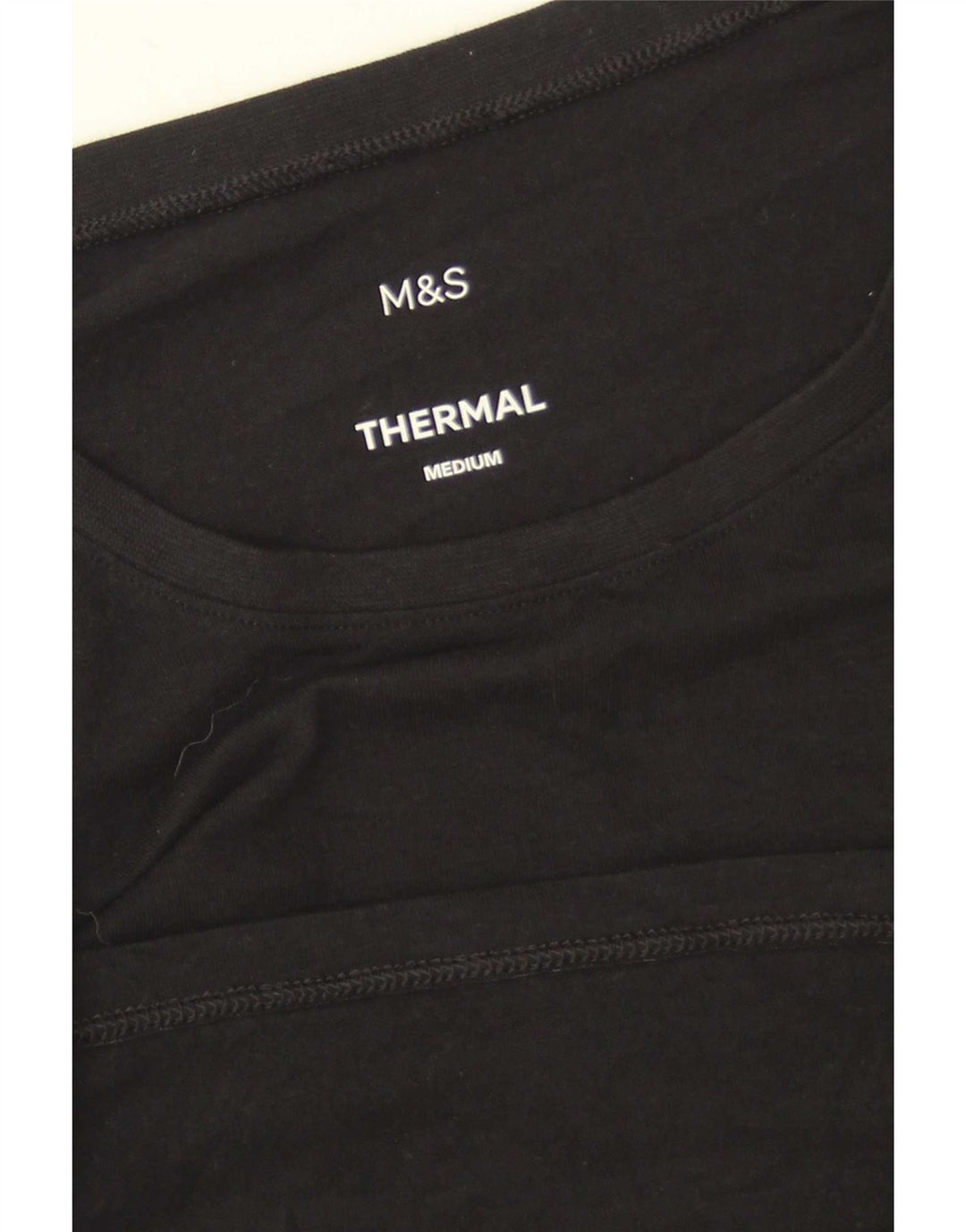 Marks & Spencer Hombre Top Manga Larga Mediano Negro