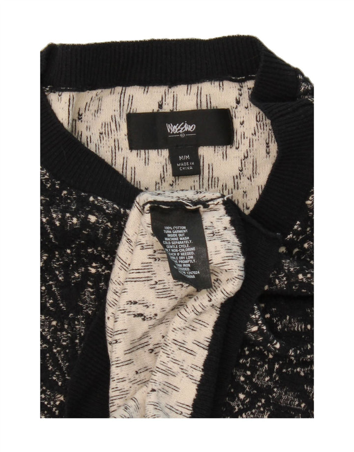 MOSSIMO Womens Boat Neck Jumper Sweater UK 14 Medium Black Cotton Vintage Mossimo and Second-Hand Mossimo from Messina Hembry 