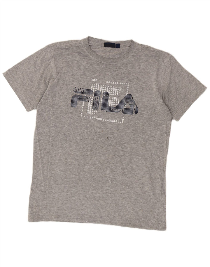 Fila Mens Graphic T-Shirt Top Medium Grey Cotton
