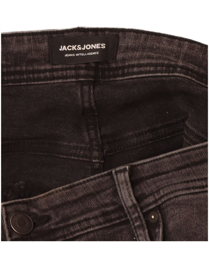 Jack & Jones Mens Slim Jeans W38 L32 Grey Cotton