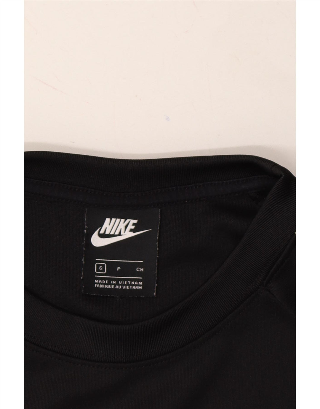 NIKE Womens Oversized Sweatshirt Jumper UK 10 Small Black Colourblock Vintage Nike and Second-Hand Nike from Messina Hembry 