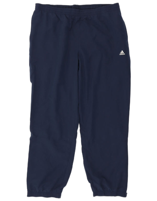 Adidas Mens Climalite Tracksuit Trousers Joggers XL Navy Blue Polyester