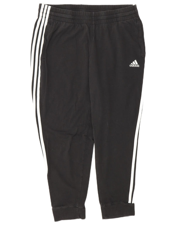 Adidas Womens Tracksuit Trousers Joggers UK 16/18 Large Black Cotton