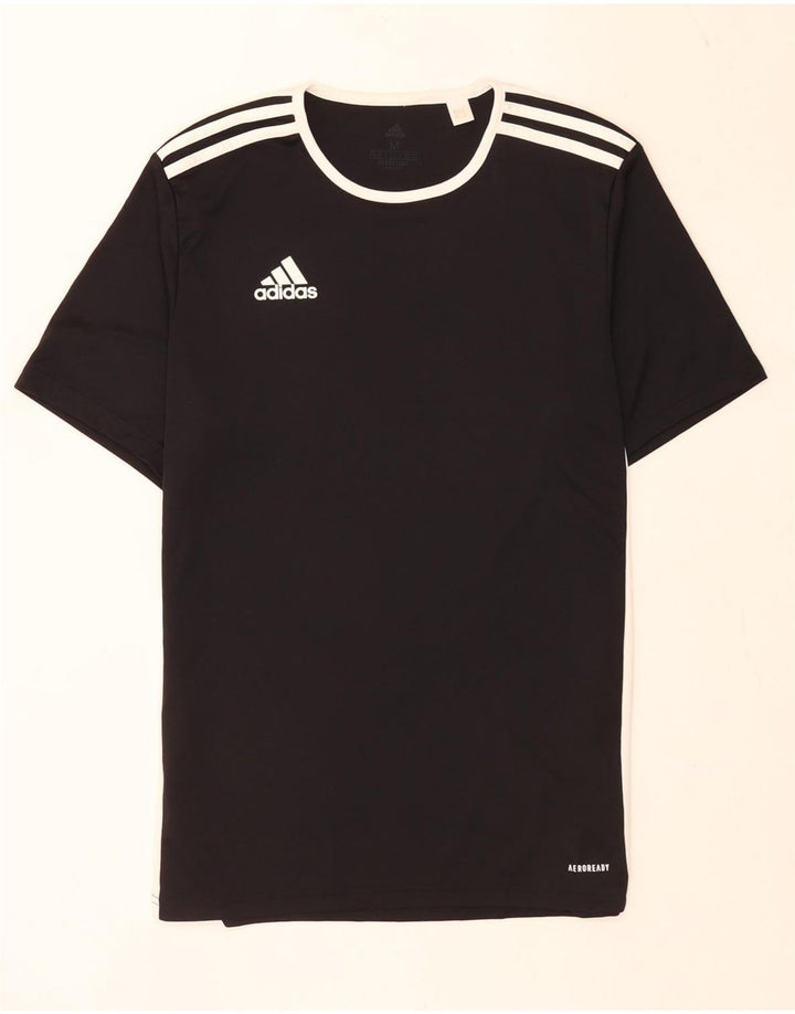 Adidas Mens Aeroready Camiseta Top Médio Poliéster Preto