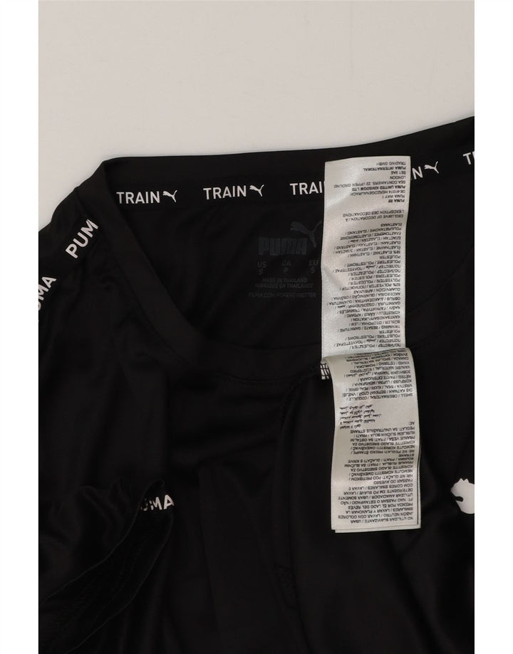 Tricou grafic PUMA pentru bărbați Top mic poliester negru