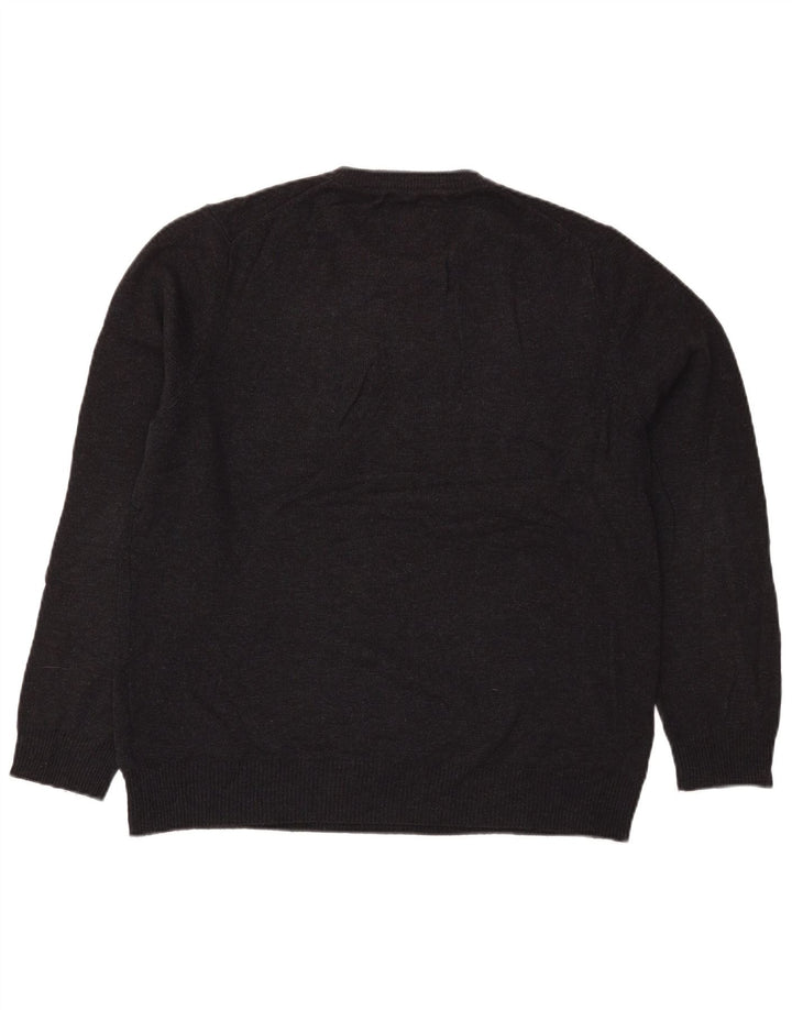 Marks & Spencer Mens Crew Neck Jumper Sweater Large Black Wool
