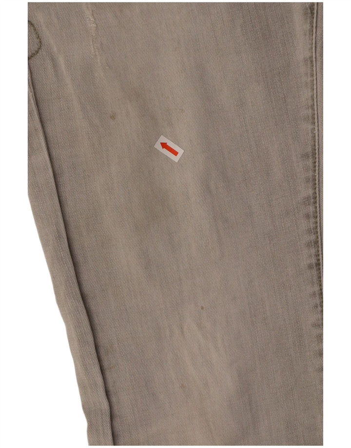 ARMANI Mens Distressed Straight Jeans W30 L32 Grey Cotton