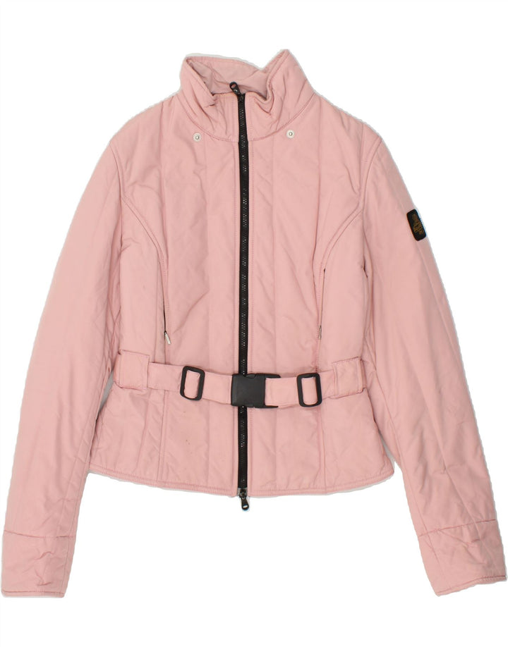 REFRIGIWEAR Womens Crop Padded Jacket UK 16 Large Pink Nylon | Vintage Refrigiwear | Thrift | Second-Hand Refrigiwear | Used Clothing | Messina Hembry 
