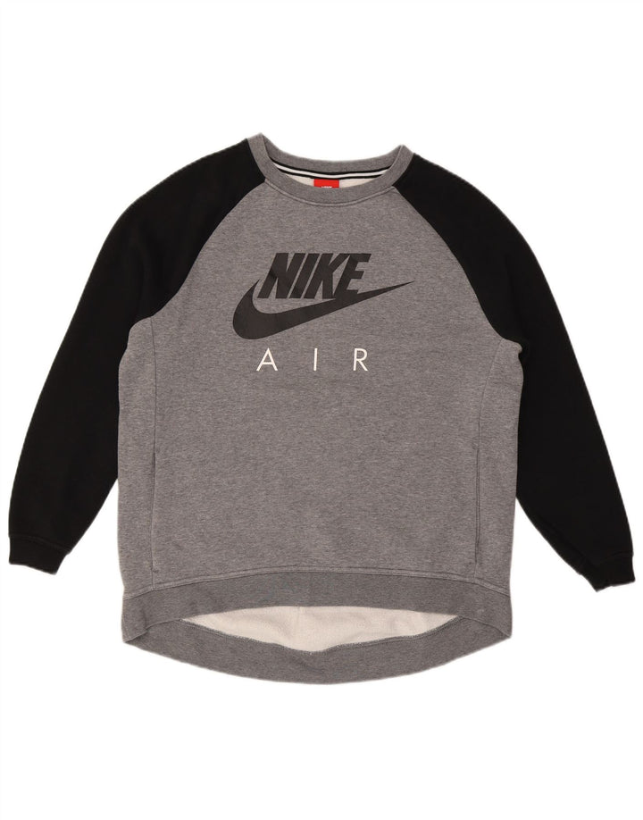 Nike Mens Graphic Sweatshirt Jumper Large Grey Colourblock
