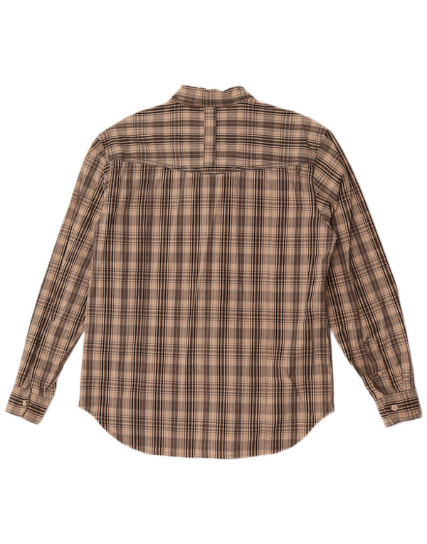 Wrangler Mens Greensboro Shirt XL Brown Check Cotton