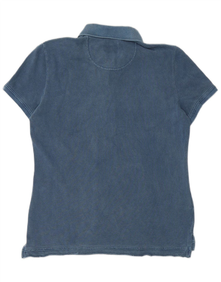 Lacoste Womens Polo Shirt Size 40 Medium Blue Cotton