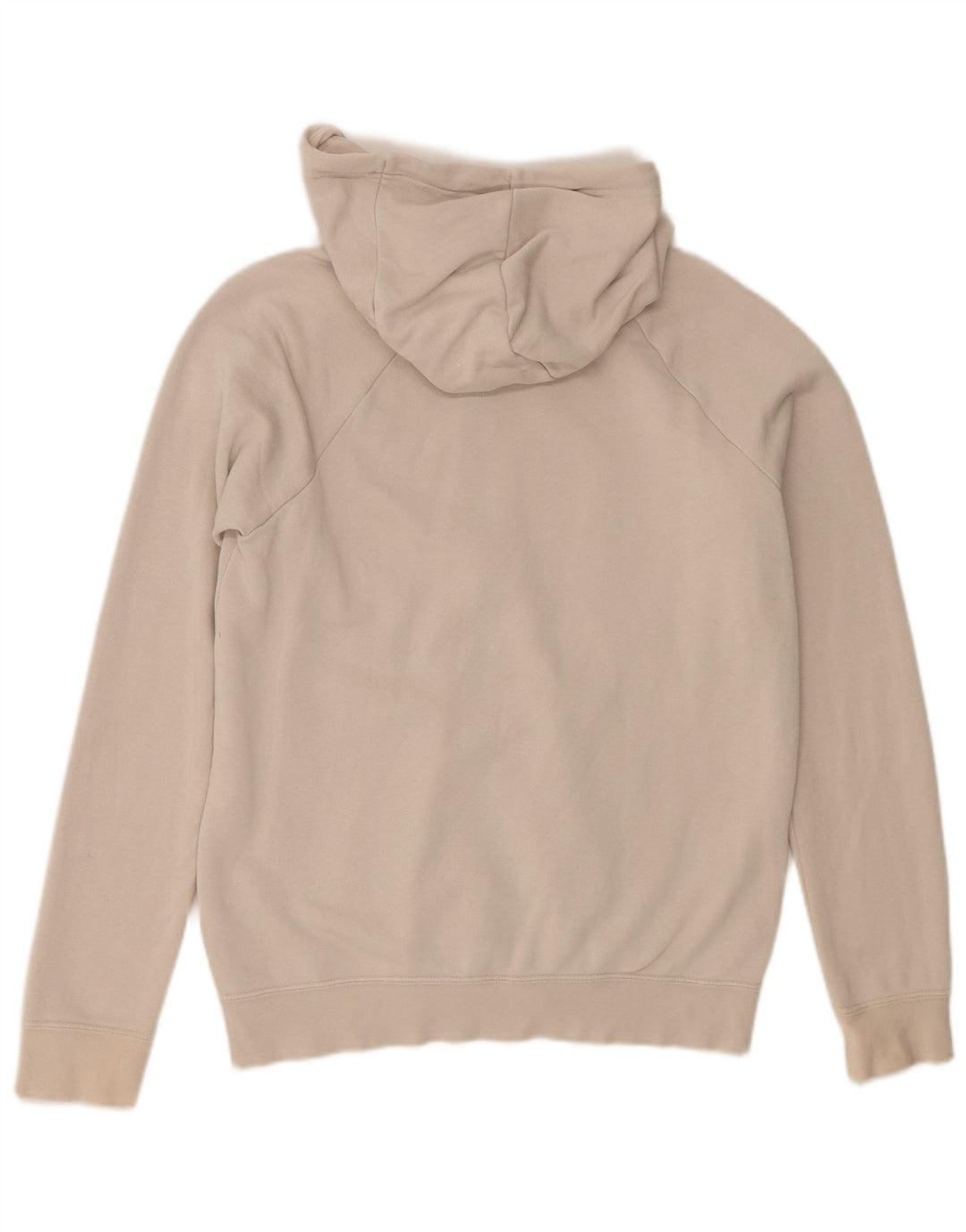 Nike Mens Zip Hoodie Sweater Small Beige Cotton