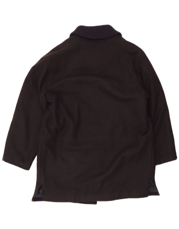 Sobretudo masculino vintage UK 42 XL preto viscose