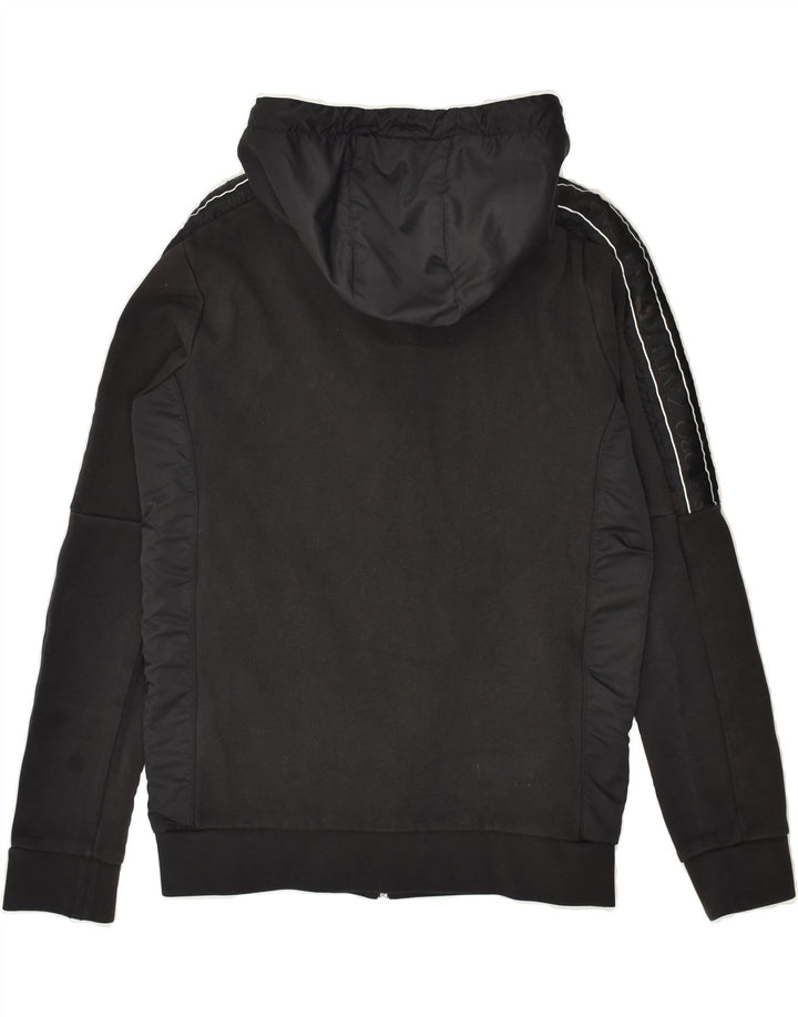 VINTAGE Womens Oversized Zip Hoodie Sweater UK 6 XS Black Cotton | Vintage Vintage | Thrift | Second-Hand Vintage | Used Clothing | Messina Hembry 
