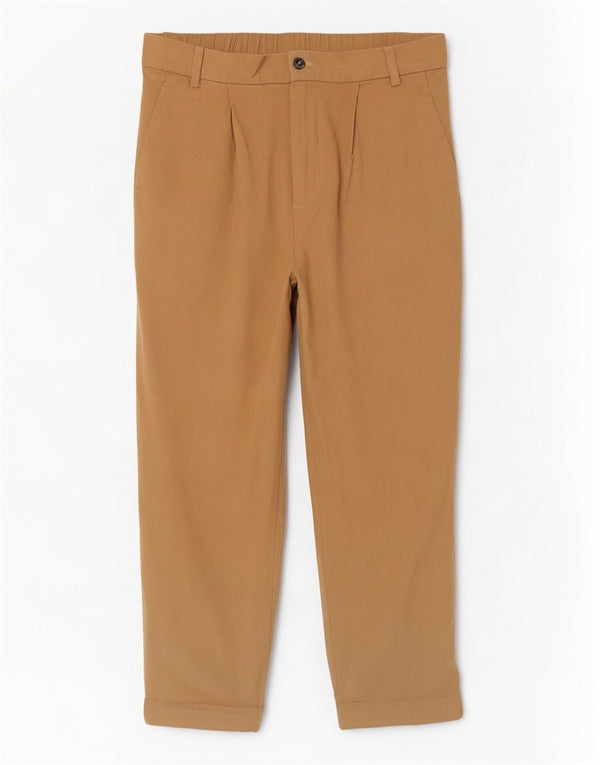 Zara Mujer Pantalón Chino Cónico De Talle Alto XS W24 L21 Beige