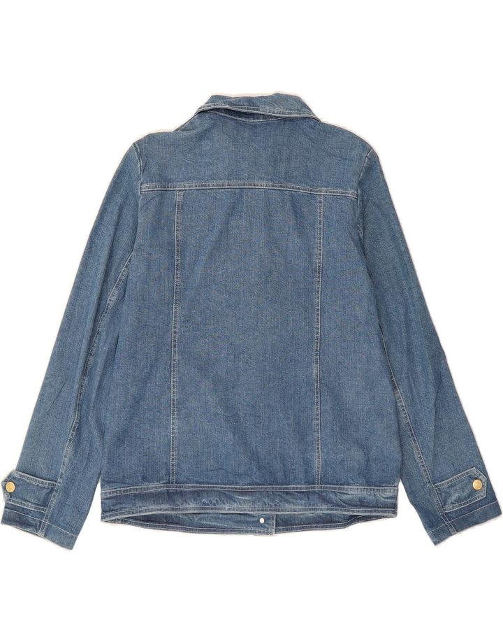 VINTAGE Womens Denim Jacket UK 16 Large Blue Cotton Vintage Vintage and Second-Hand Vintage from Messina Hembry 