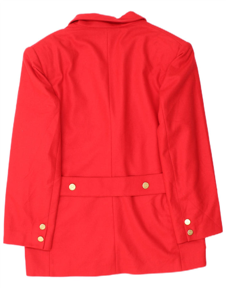 Laura Biagiotti Chaqueta Blazer de 2 Botones para Mujer IT 48 XL Lana Roja