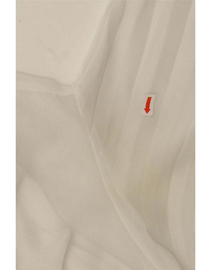 ZARA Womens Long Sleeve Blouse Top UK 14 Medium White Polyester Vintage Zara and Second-Hand Zara from Messina Hembry 